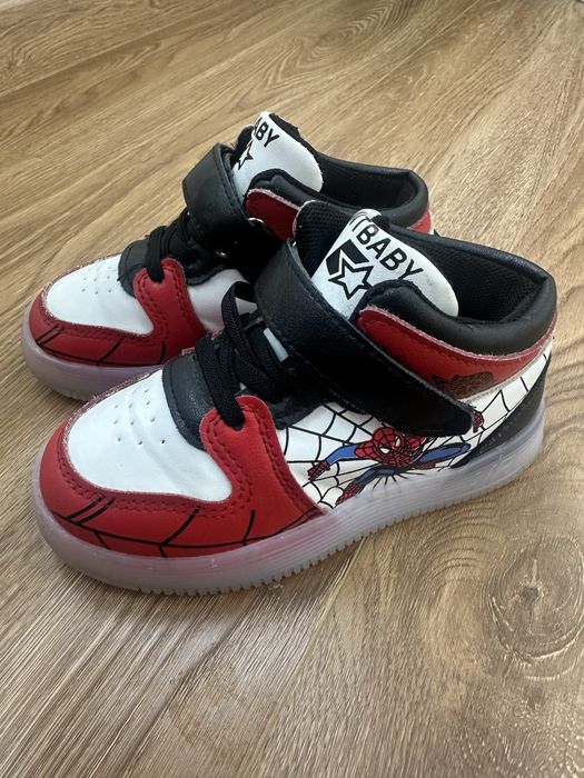 Хайтопи, кросівки Spider-Man з Led підсвіткою