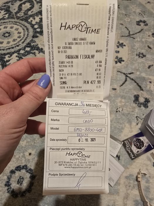 Casio G Shock S beżowo złoty