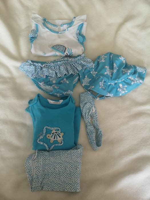 Conjunto roupa bebé praia