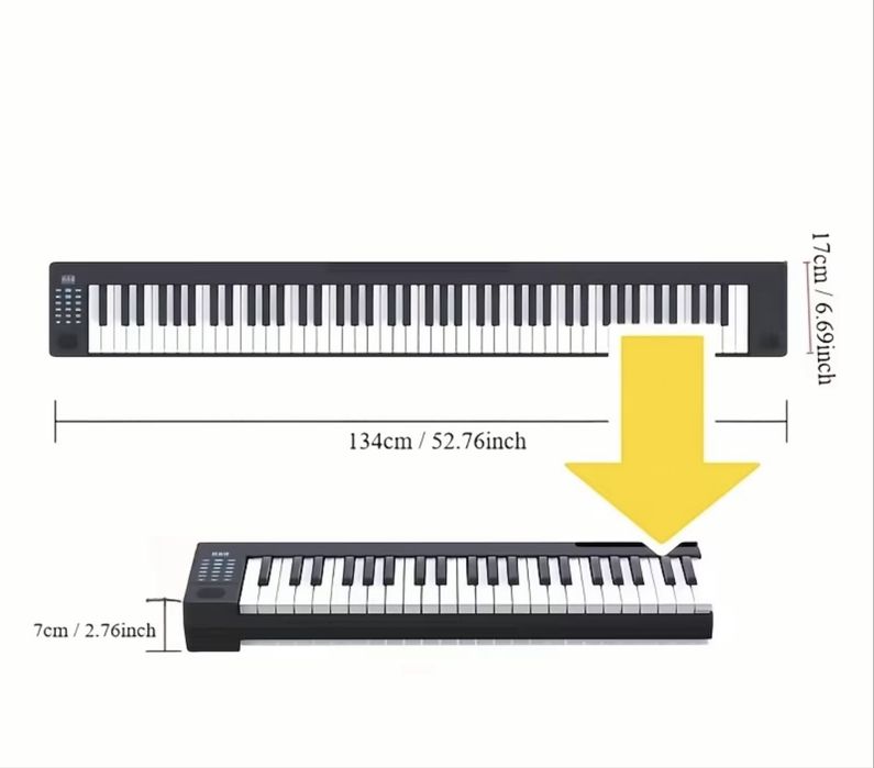 Складне цифрове піаніно, 88 клавіш