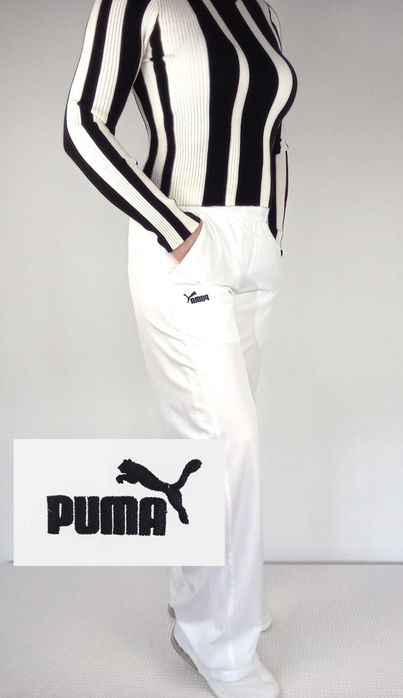 spodnie białe bojówki PUMA