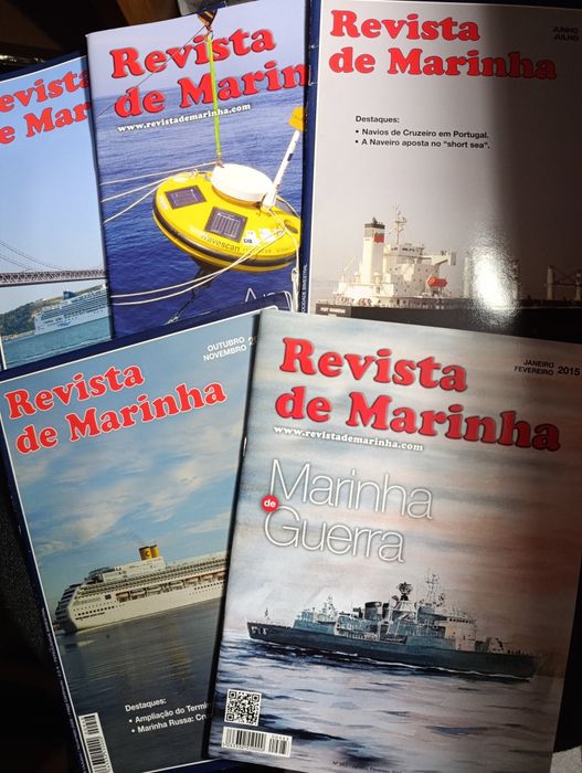 5 exemplares de revistas de Marinha