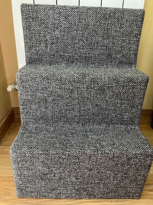 Сходинки драбинка для маленьких собак три сходинки (сірі)