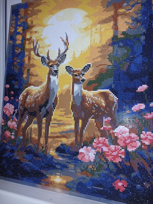 Картина з алмазів "Олені"
