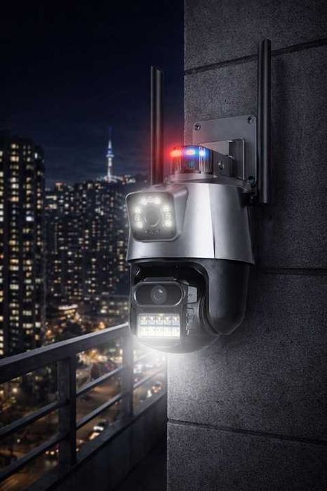 NA Kartę SIM Kamera 4g LTE dwa obiektywy obrotowa zoom IP aplikacja