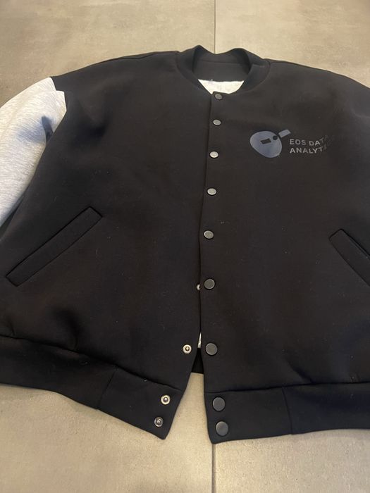 Bomber męski XL oversize ocieplany czarno-szary