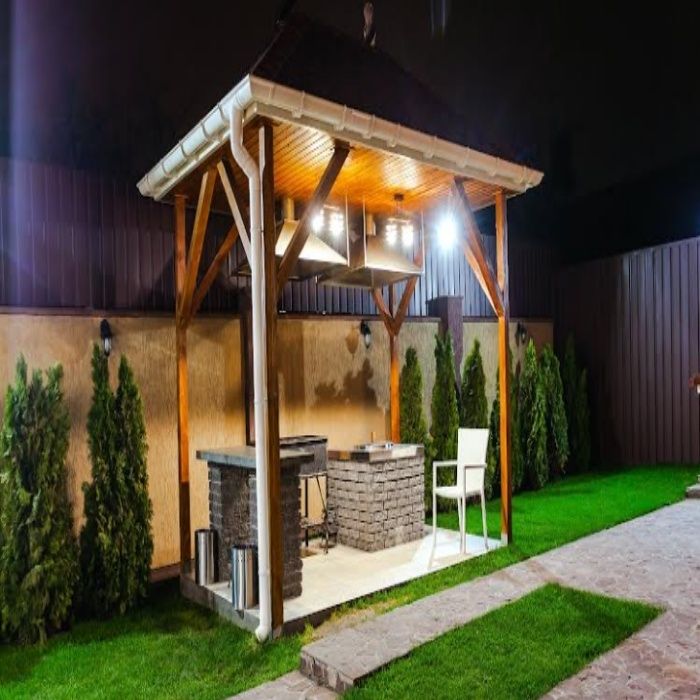 #434 котедж подобово з теплим басейном і великою альтанкою