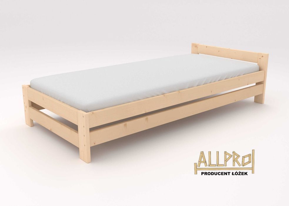 ŁÓŻKO DREWNIANE 90X200,120 140..+STELAŻ,Lite Drewno,hotelowe,Producent