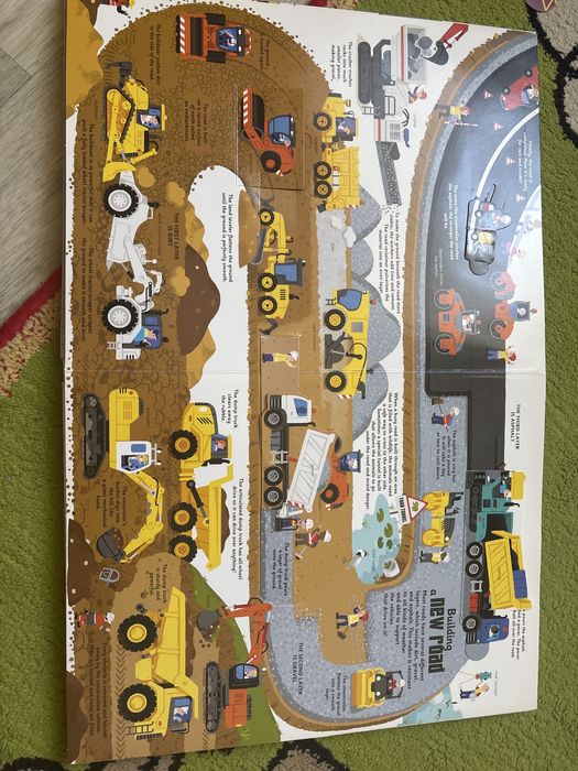 Дитяча книга про будівницво літаків, мостів, метро з рухомими елемента