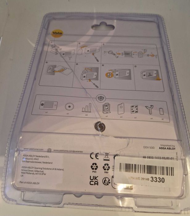 Yale Elektroniczny Wizjer Drzwiowy, 3.2 Calowy Ekran LCD,