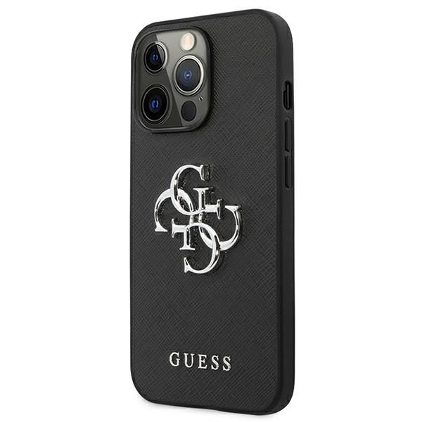 Guess GUHCP13LSA4GSBK iPhone 13 Pro/13 6,1 czarny/black hardcase Saffiano 4G Metal Logo