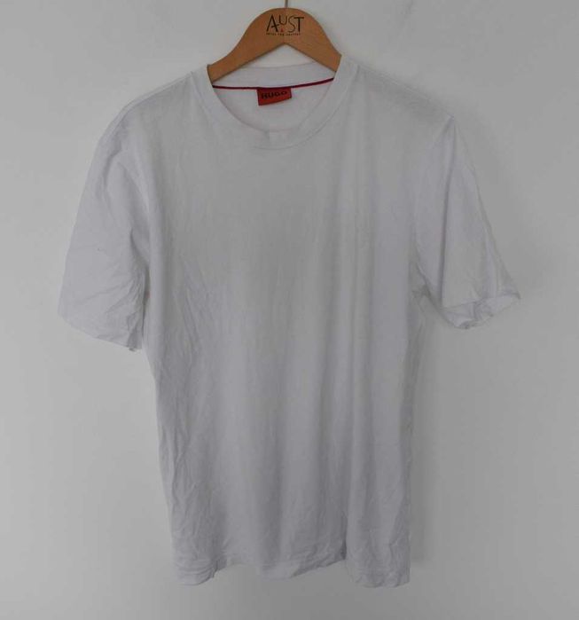 Hugo koszulka t-shirt biały XXL małe logo gładka