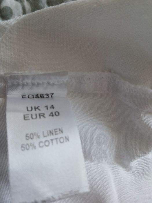 Spodnie biale  len+bawełna