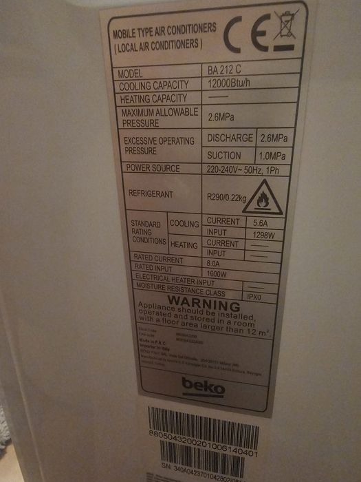 Ar condicionado portátil 12.000Btu