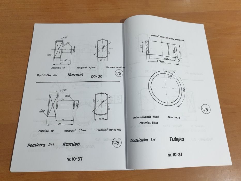 Instrukcja DTR Tokarka TUE-35 Dokumentacja Techniczna + rysunki