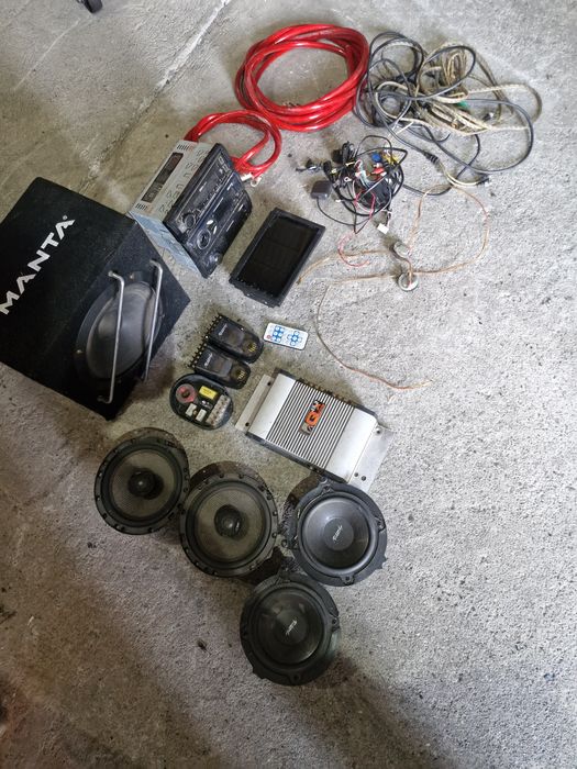 Zestaw Car audio Radia Subwoofer kable Android 2din