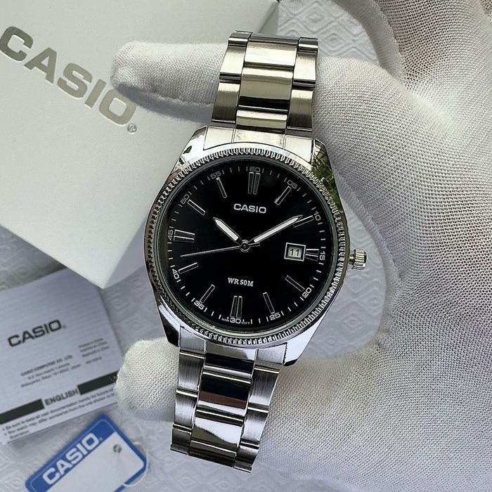 Годинник Casio MTP-1302 steel black з Упакуванням