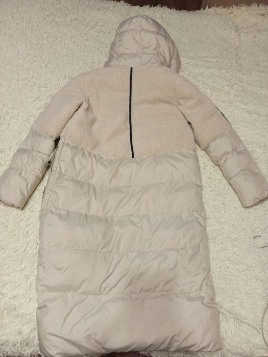 Пальто зимове жіноче, зі вставками штучної овчини (барашек)