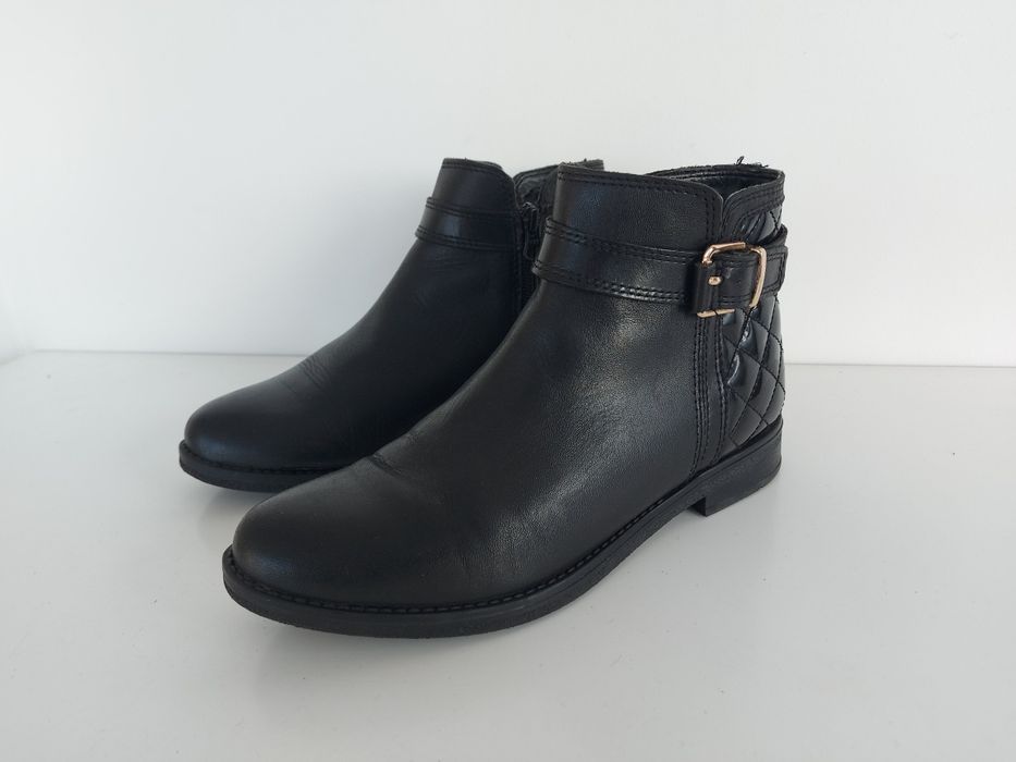 Buty botki skórzane ocieplane w rozmiarze 37