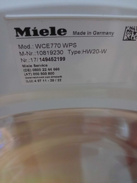 Стиральная машина Miele WCE 770 WiFi