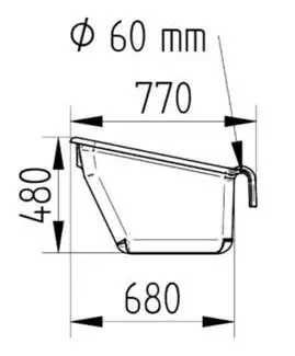 Koryto zawieszane 100 cm 180 l