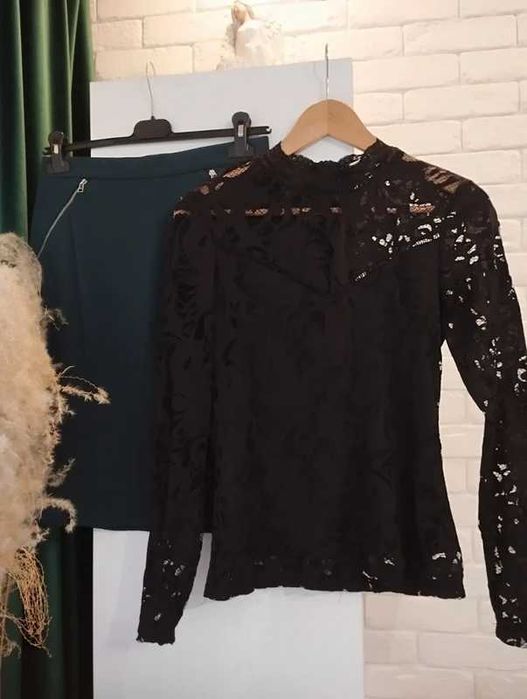 nowa buzka koronkowa czarna r 38/40