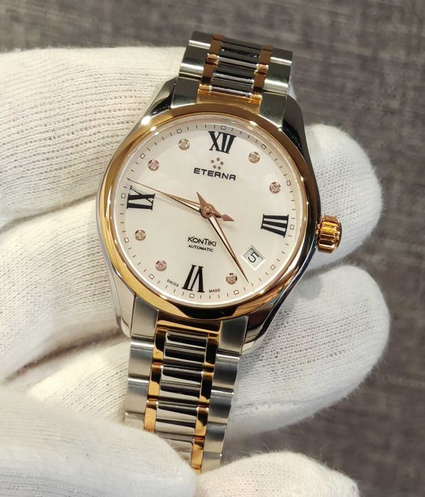 Жіночий годинник Eterna KonTiki Automatic 1260.53.66.1732 Swis Diamond