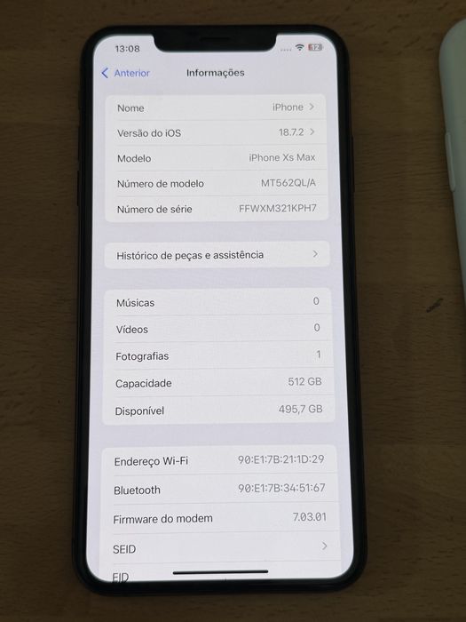 Iphone xs max 512gb  desbloqueado(ACEITO RETOMA)