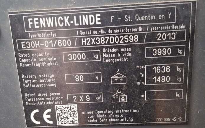 Empilhador Elétrico LINDE 3T