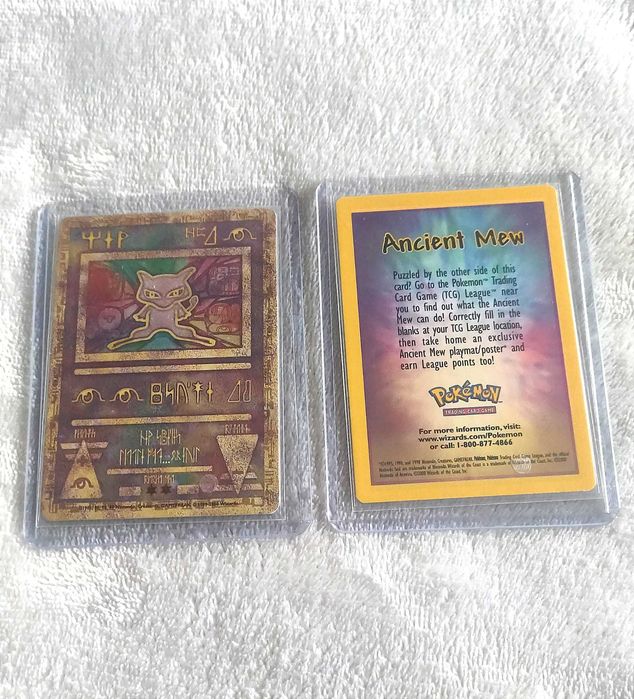 Ancient Mew + Ancient Mew Details Insert Card – Pokémon Movie Promo 2000