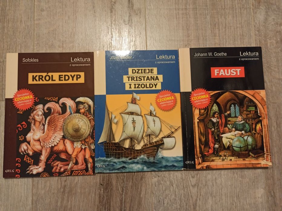Lektury Greg | Zestaw 3 - Faust, Król Edyp, Dzieje Tristana i Izoldy