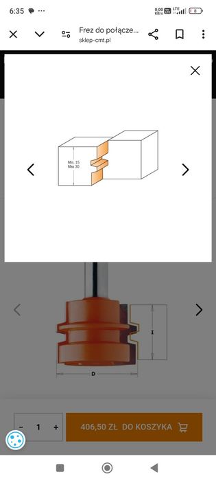 Frez cmt do połączeń odwrotnych