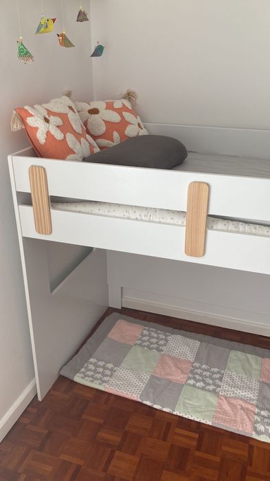Cama mezanino meia-altura Montessori Vertbaudet