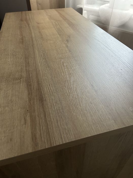 Biurko Balder 120 cm z drzwiami i szufladą dąb riviera/biały