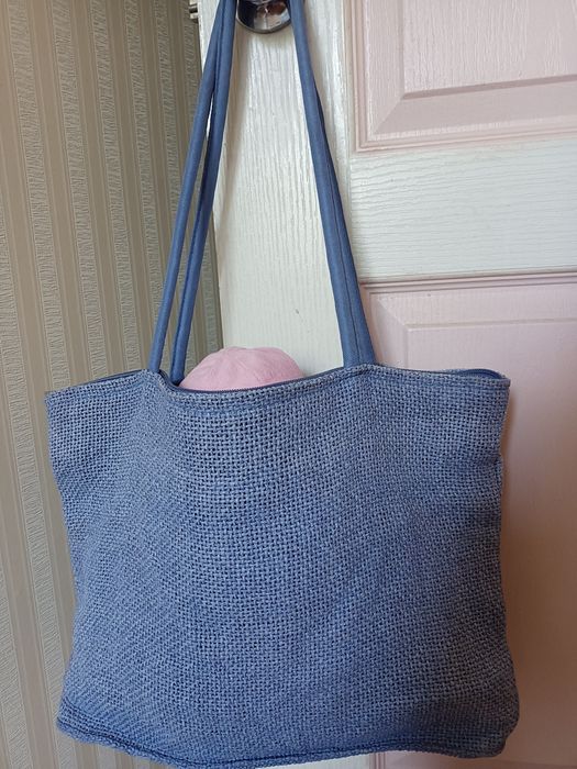 Сумка из ткани типа мешковины