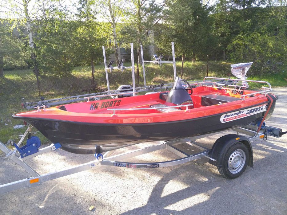 Łódka łódź wiosłowa wędkarska motorowa 385 -- 2022