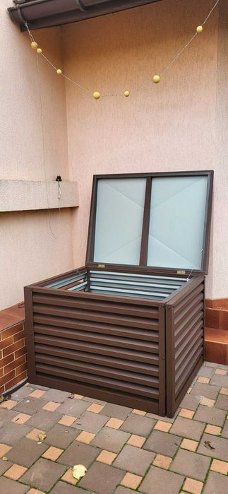 Корпус, бокс металевий, каркас  для генератора з жалюзі і профнастилу