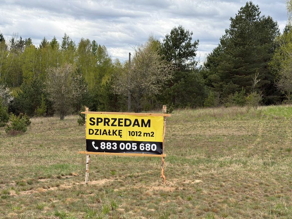 Działka NIEWODNICA KOŚCIELNA budowlana 1012 m² | MPZP | widok na las