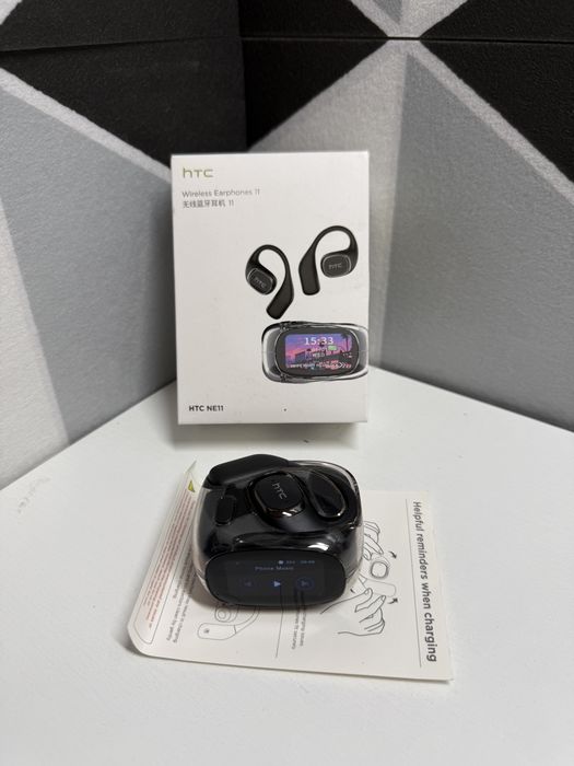 Słuchawki Sportowe HTC NE11 Open-Ear | Ekran Dotykowy LCD | Tłumacz AI