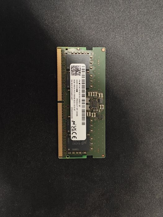 Pamięć RAM DDR5 8gb 1rx16 pc5 5600b sc0 1010 xt