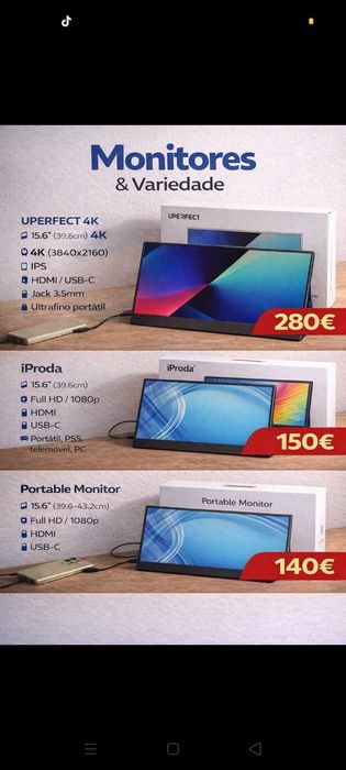 Monitor Variedade 280€. Oportunidades