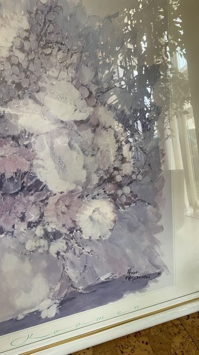 Quadro com gravura floral