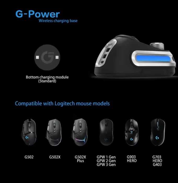 Stacja ładująca do myszki Logitech