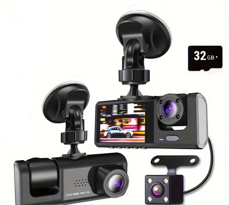 Видеорегистратор 1080 Р 3 камеры