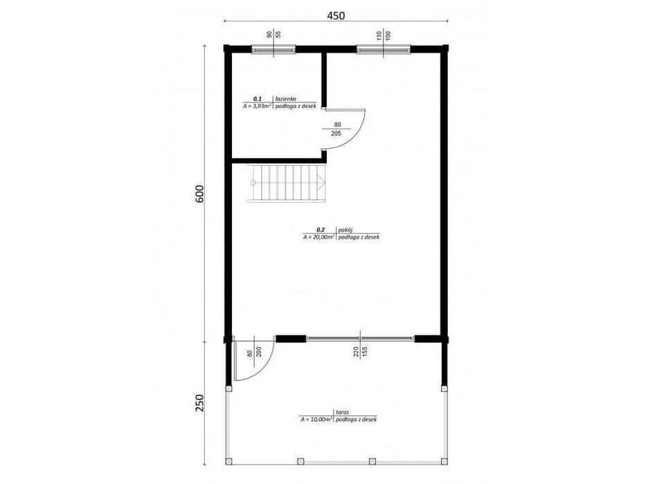 Domek,domki letniskowe,ogrodowe,drewniane, 4,5x6m+2,5m
