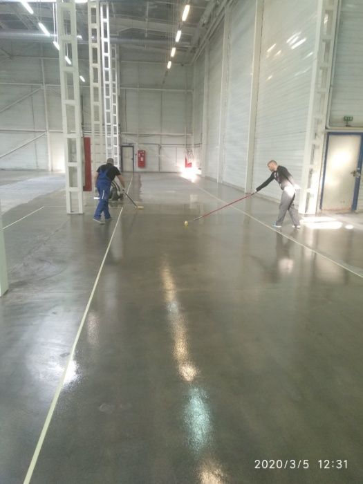 Промислова підлога, бетонна, епоксидна підлога, Шліфований бетон