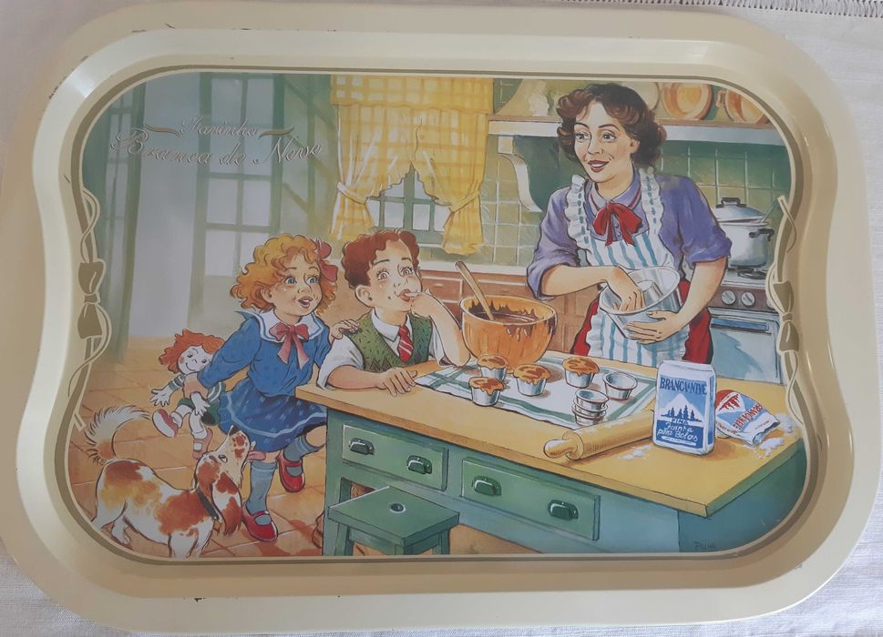 Bandeja/Tabuleiro Vintage Farinha 'Branca de Neve'