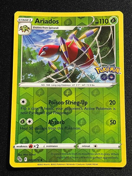 Carta Pokémon GO Ariados 7/78