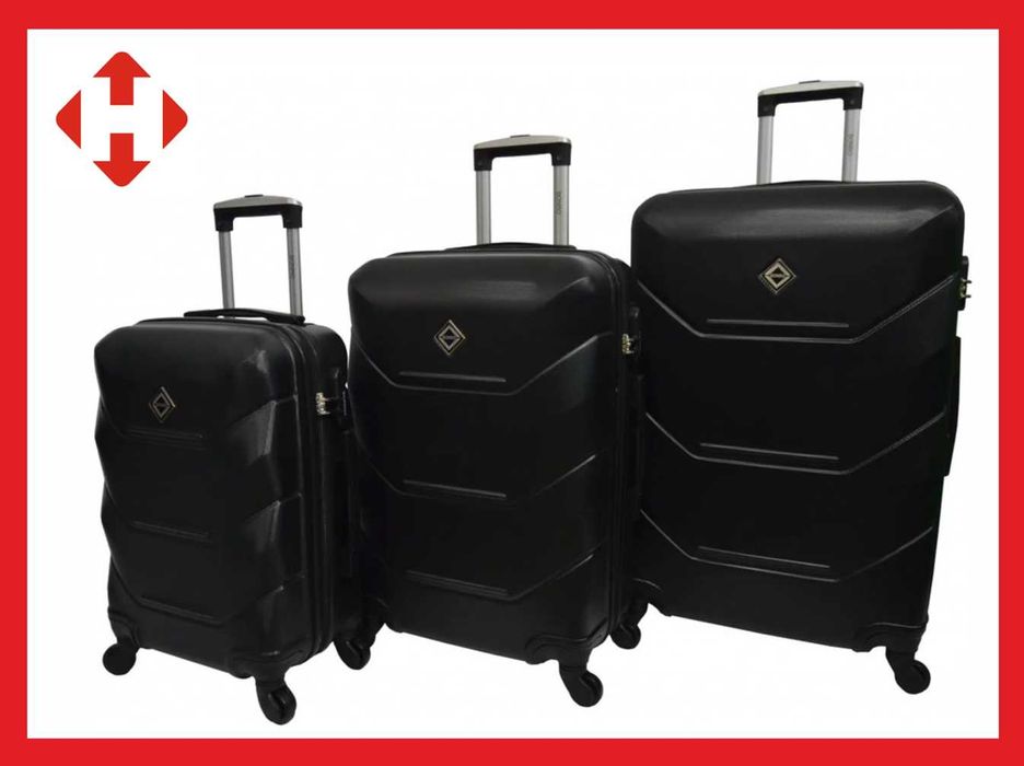 Валіза пластикова Bonro набір 3 шт Чемодан пластиковый ‼️ склад