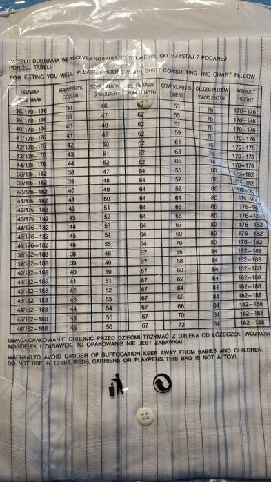 koszula męska Konsul rozm 40 176/182